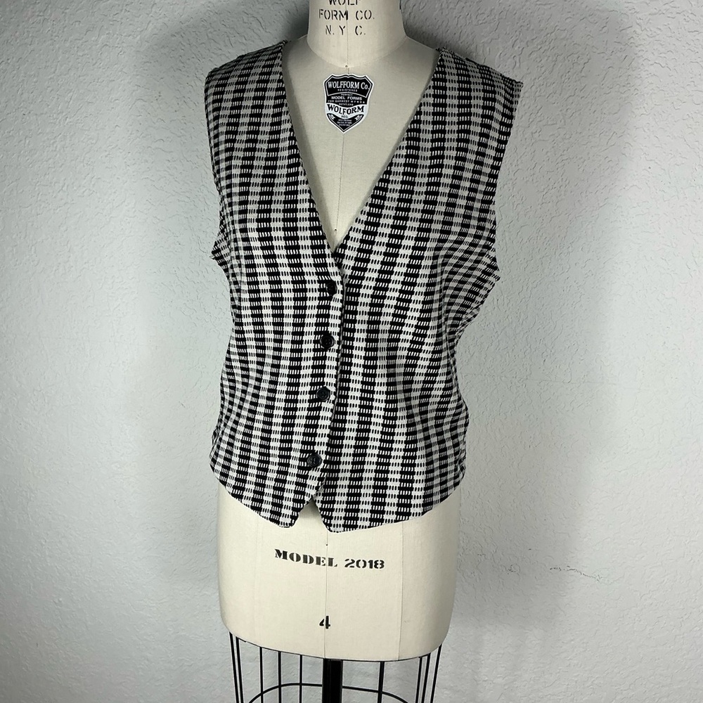 Zara checkered vest sz L tags removed brand new perfect
